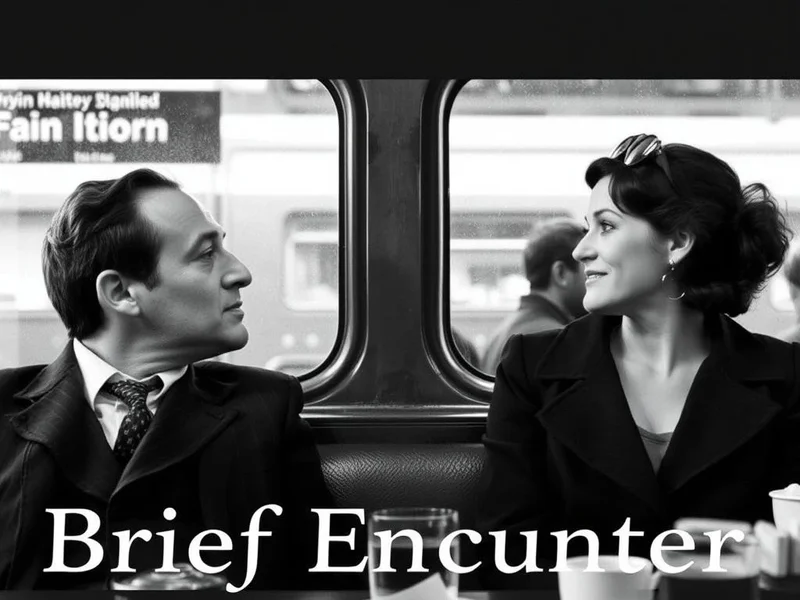 Image of a poignant movie scene with the text: Learning English with the quote "I've fallen in love. I didn't think such violent things could happen to ordinary people."