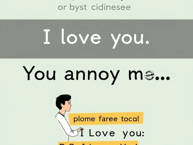 Learning English with the movie quote I love you. You annoy me more than I ever thought possible, but I want to spend every minute with you.