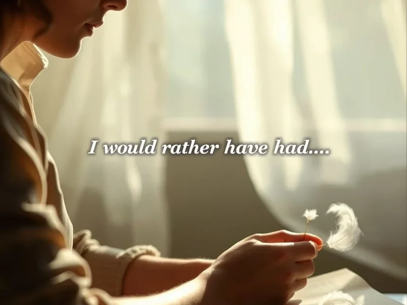 Learn English: I would rather have had one breath of her hair, one kiss from her mouth. Learn English: I would rather have had one breath of her hair, one kiss from her mouth.