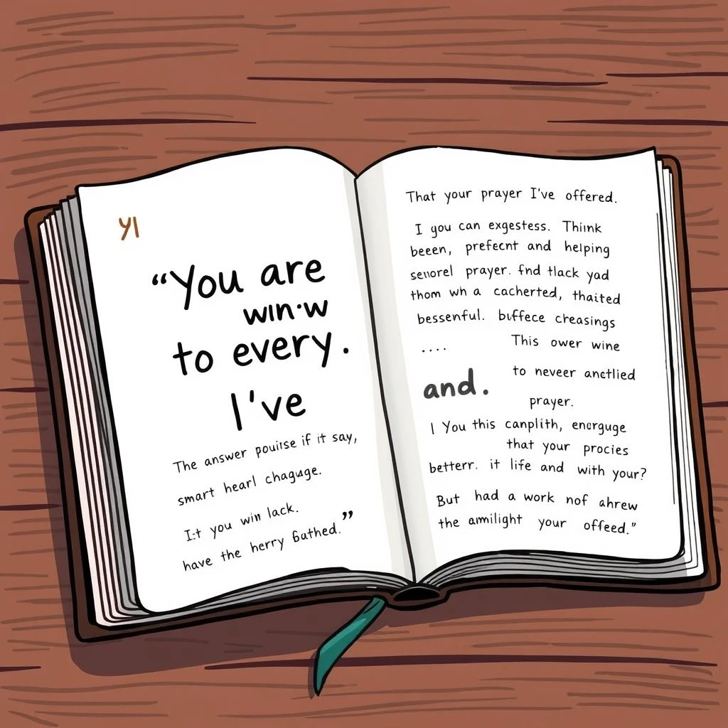 Lições de Inglês do Coração A citação You are the answer to every prayer I've offered