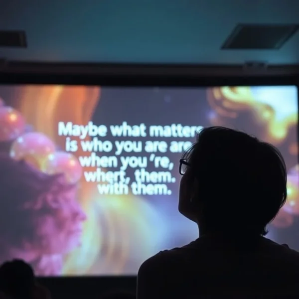 Hình ảnh minh họa câu trích dẫn Maybe what matters is who you are when you're with them..