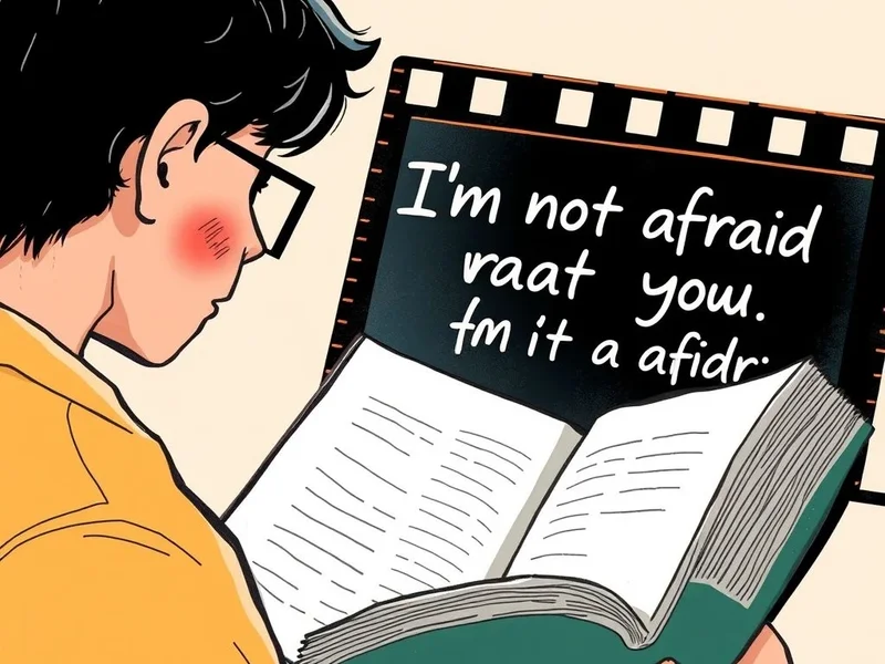 Learning English with the movie quote "I'm not afraid of you. I'm afraid of losing you."