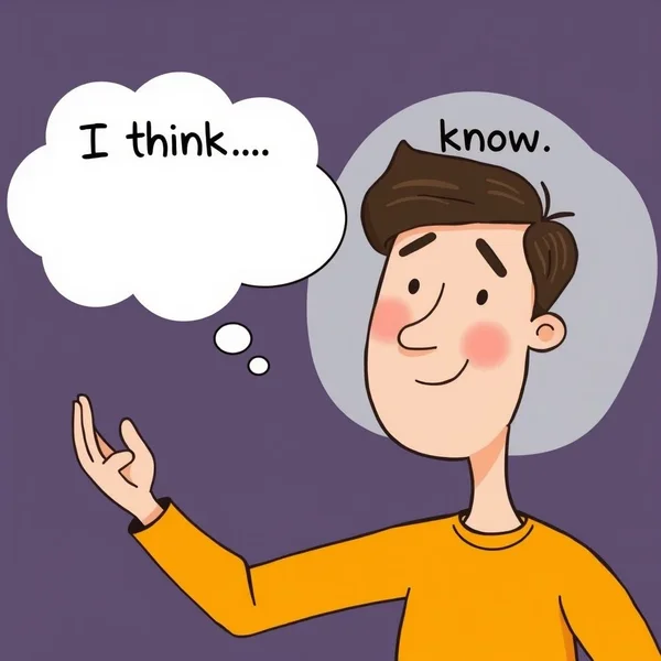 Learning English with the quote: I think I'm in love with you. No, I know I'm in love with you.