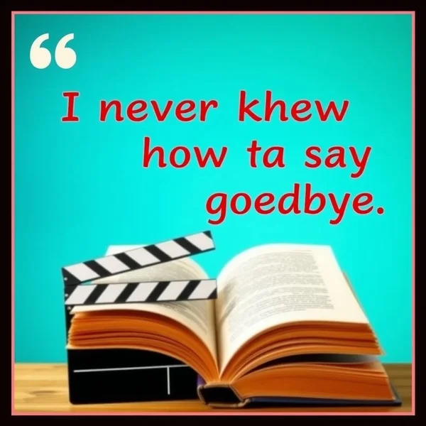 Learn English with the quote I never knew how to say goodbye.