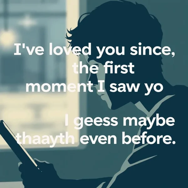 Exploring English with the quote 'I've loved you since the first moment I saw you. I guess maybe even before.'