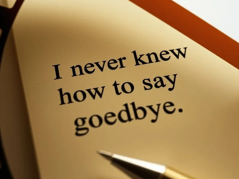 Learn English with the quote I never knew how to say goodbye.
