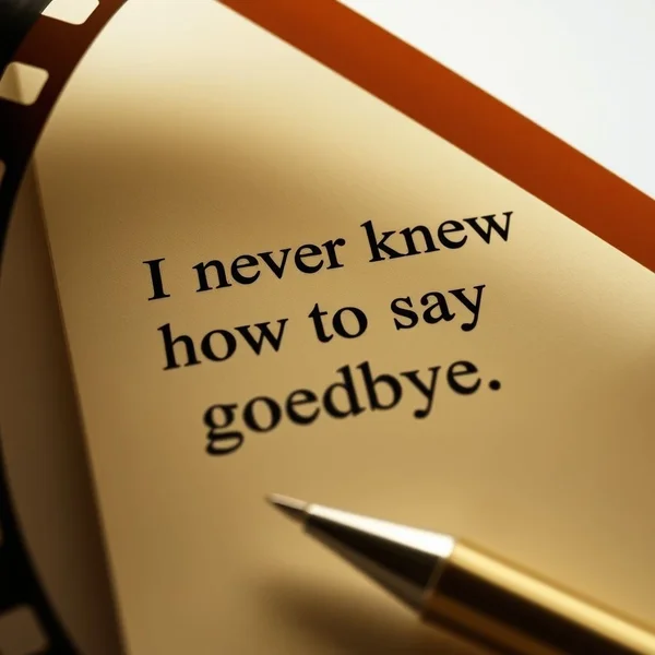Learn English with the quote I never knew how to say goodbye.