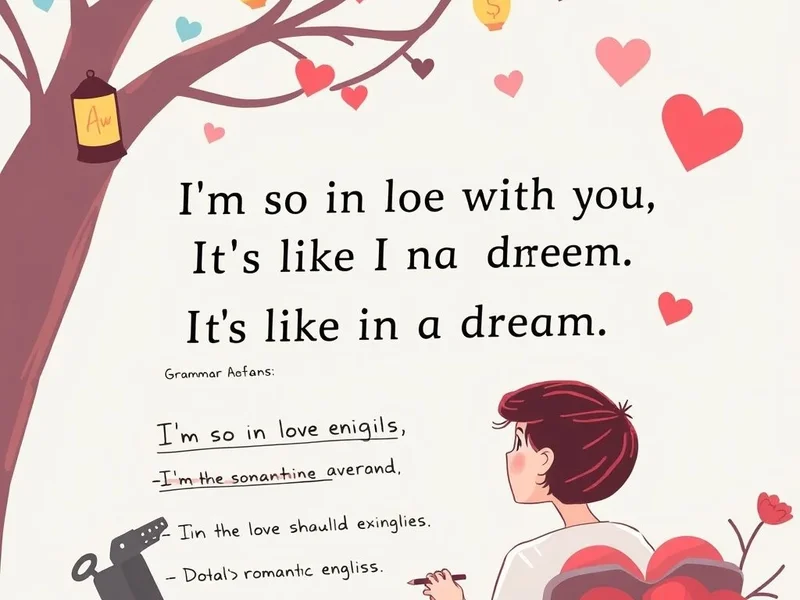 Analyzing the English in "I'm so in love with you, it's like I'm in a dream."