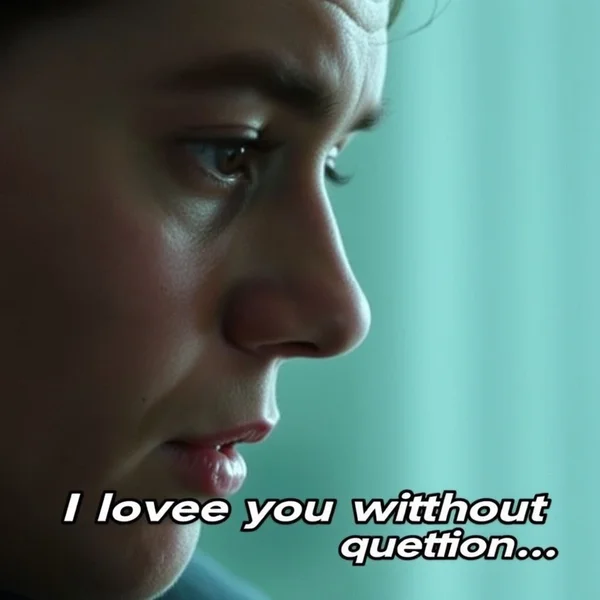 Aprendendo inglês com a citação I love you without question, without calculation, without reason good or bad.