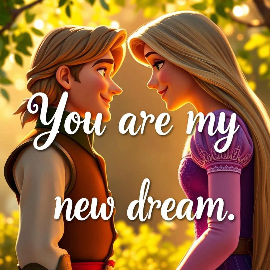 Aprenda Inglês com a Citação "You are my new dream." da Disney