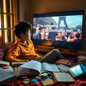 Aprende inglés con la cita empoderadora "I'm not choosing him or you. I'm choosing me"