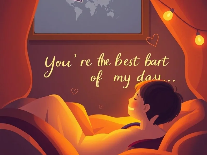Image of a heartwarming scene, illustrating You're the best part of my day.