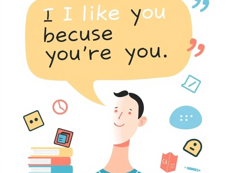Comprender 'I like you because you're you.' para aprender inglés
