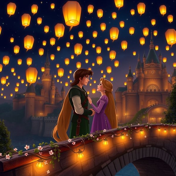 Image of Rapunzel and Flynn Rider with the quote "You are my new dream." superimposed