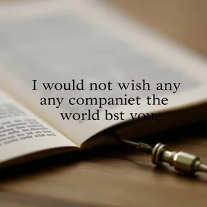 Analisando o Inglês em 'I would not wish any companion in the world but you.'