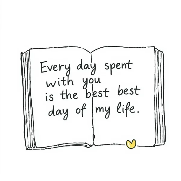 Winnie the Pooh expresando afecto con la cita: Every day spent with you is the best day of my life.