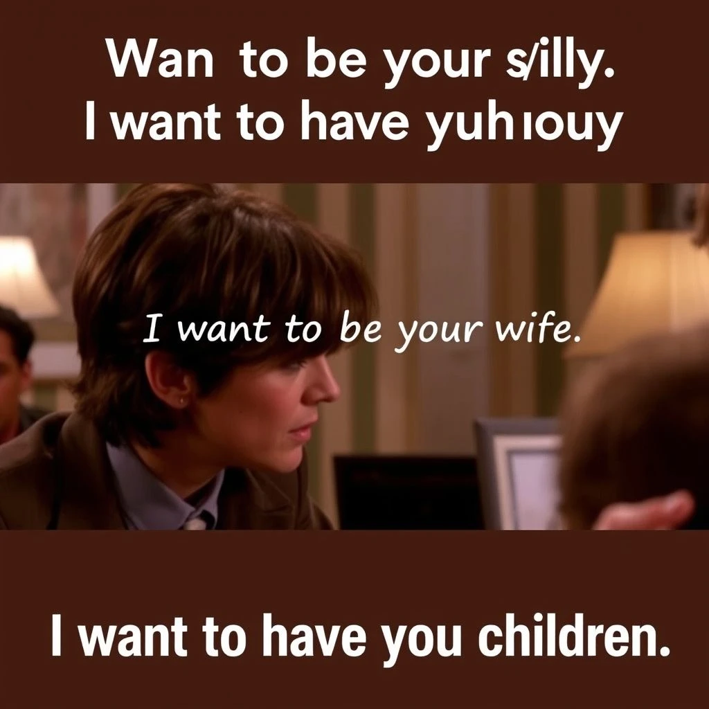 Aprende inglés con "I want to be your wife. I want to have your children." de When Harry Met Sally