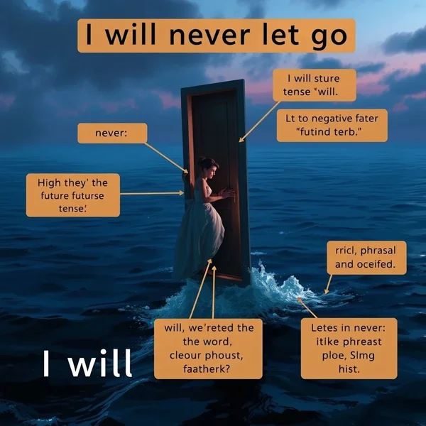 Aprende inglés con la cita "I will never let go, Jack. I'll never let go." de Titanic