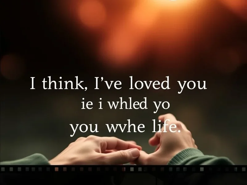 Aprenda inglês com a citação I think I've loved you my whole life