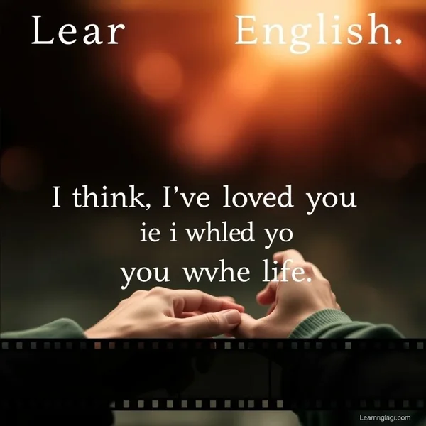 Aprenda inglês com a citação I think I've loved you my whole life