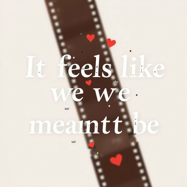 Entendendo o Inglês em "It feels like we were meant to be."