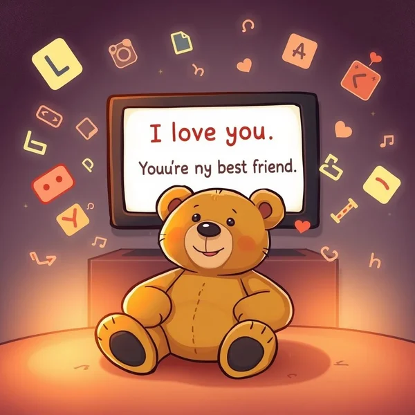 Analyzing the English phrase "I love you. You're my best friend." for learners