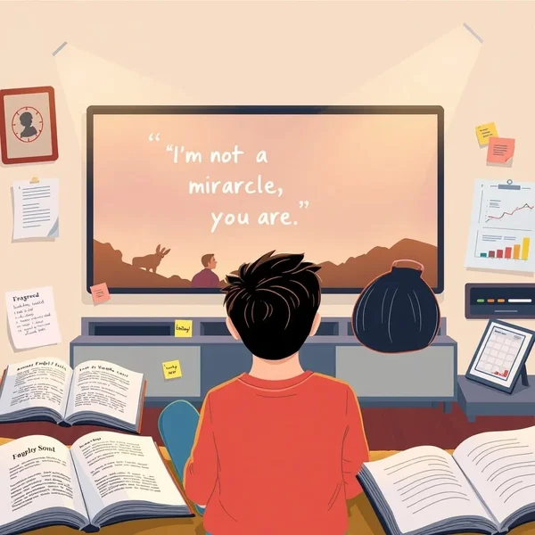 Image title: Learning English with the movie quote 'I’m not a miracle, you are.'