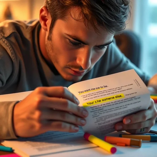 Analisando a citação "You want me to be someone else." para aprender inglês