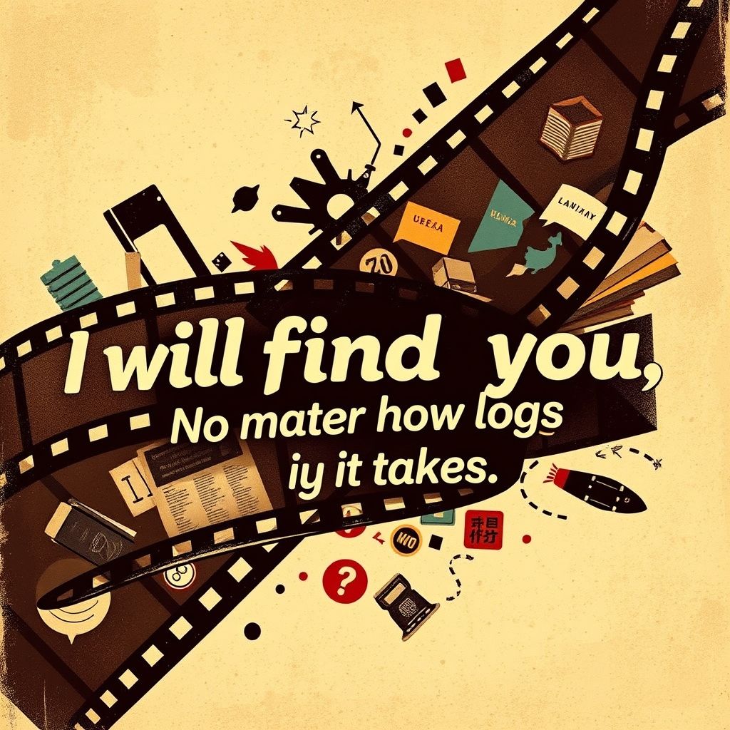 I will find you. No matter how long it takes.' Um Estudo para Aprender Inglês