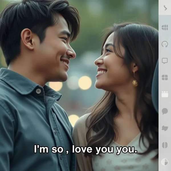 Imagem ilustrando a citação do filme "I’m so in love with you."