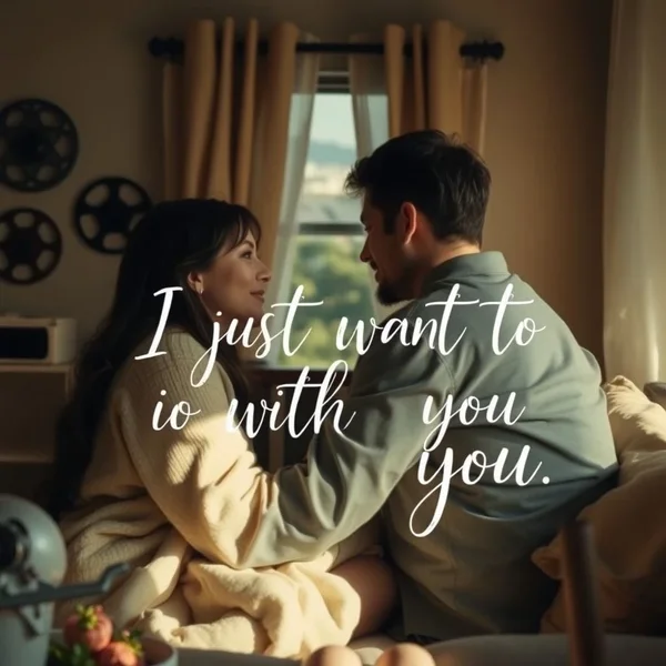 Image showing a tender moment, illustrating the phrase 'I just want to be with you.'