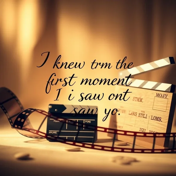 Học tiếng Anh với câu trích dẫn: I knew from the first moment I saw you.