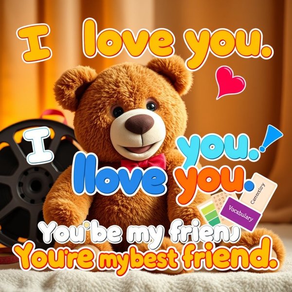 Phân tích cụm từ tiếng Anh 'I love you. You're my best friend.' cho người học