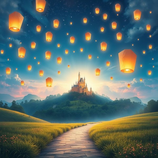 Image of Rapunzel looking at Eugene with the text overlay 'You were my new dream.'