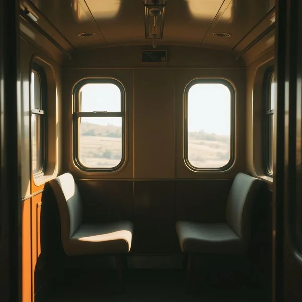 Image of a scenic train journey, symbolizing the movie Before Sunrise and the idea of arriving with no expectations. The image title is: Exploring "I came here with no expectations." for language learners.