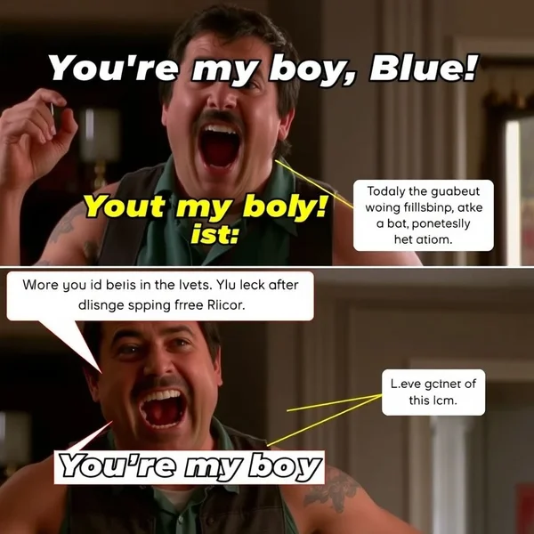 Aprendendo inglês com a citação de filme "You're my boy, Blue! You're my boy! You're the best!"