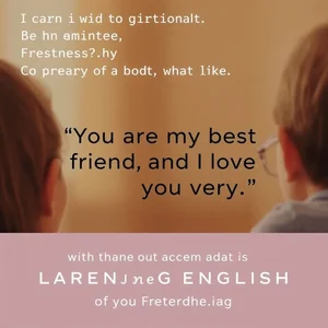 Aprendendo Inglês com a Linha Sincera You are my best friend, and I love you very much