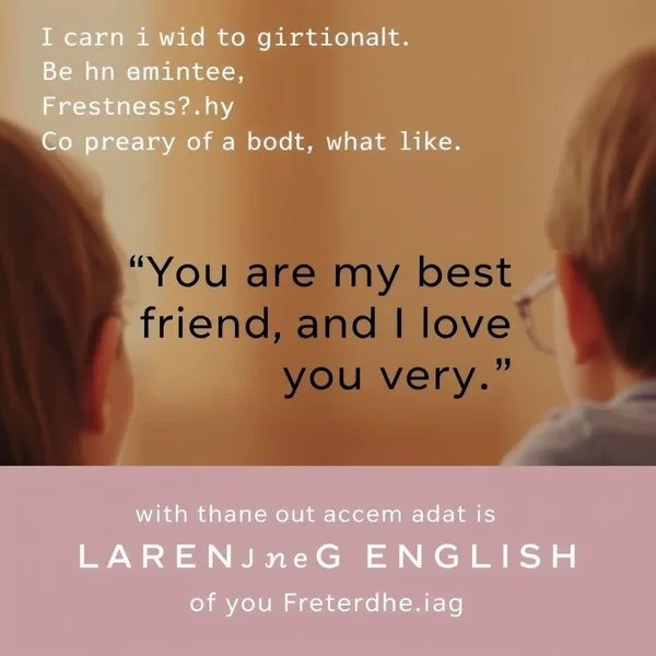 Image representing friendship with the text: You are my best friend, and I love you very much.