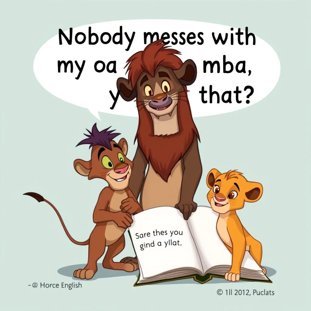 Aprenda Inglês com a Citação Nobody messes with my friend Simba, you got that?