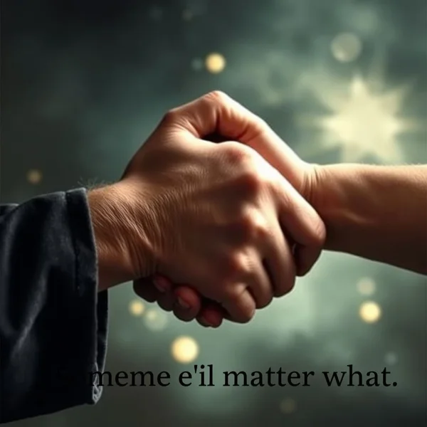 Image showing loyalty and friendship, illustrating the Harry Potter quote "We're with you, Harry. No matter what happens, we're with you."