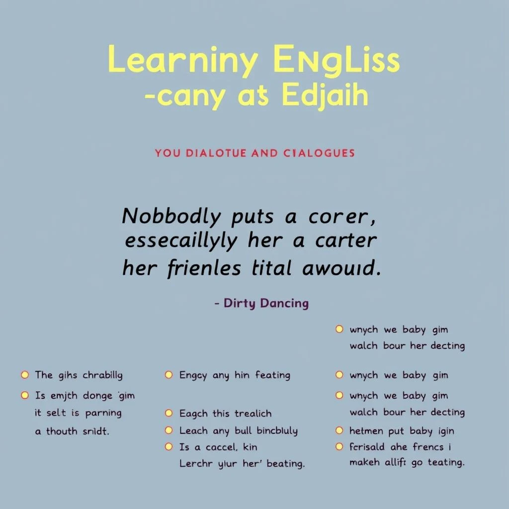 Comprensión del inglés Nobody puts Baby in a corner, especially when her friends are around