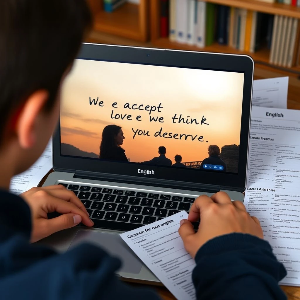 Explorando Inglês Aprenda com 'We accept the love we think we deserve'