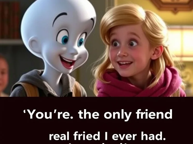 Image of Casper and Kat with the text "You're the only real friend I ever had, Casper, I mean it."