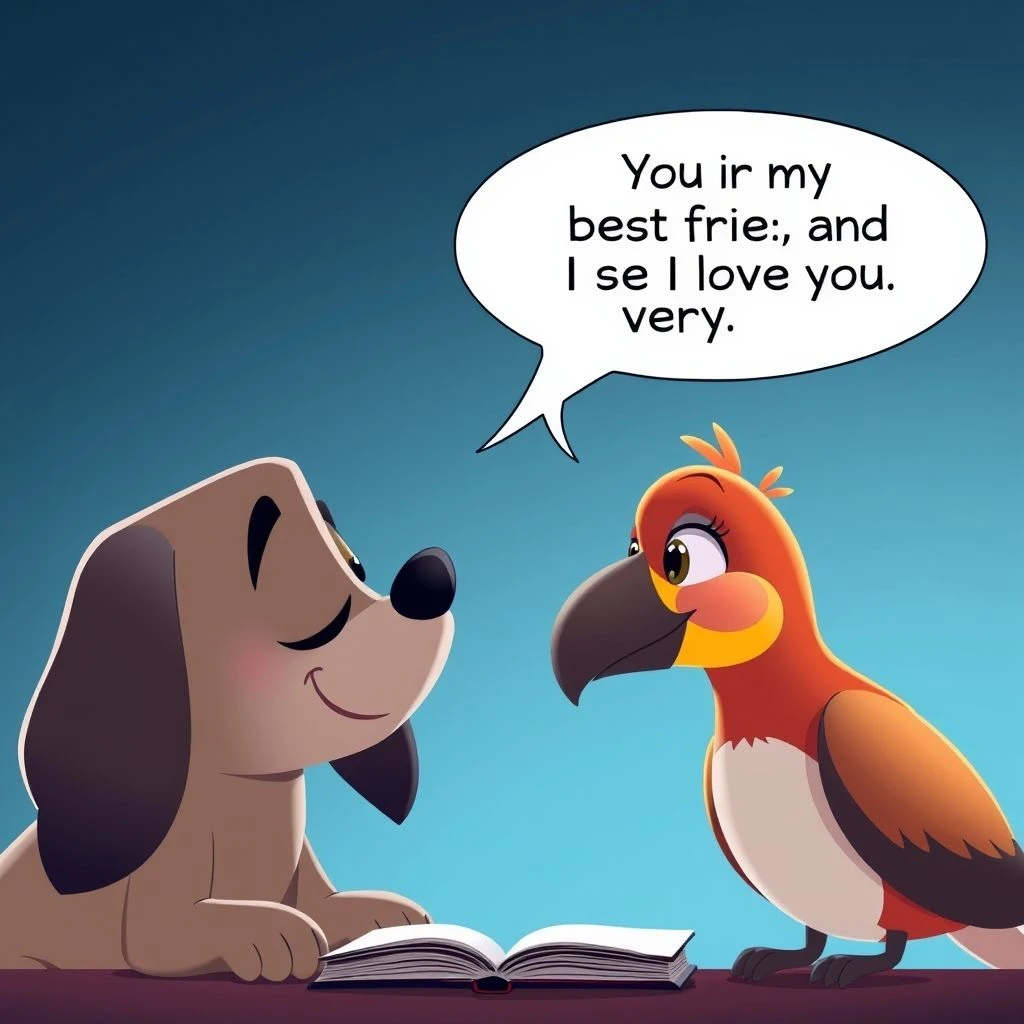 Học tiếng Anh qua câu nói "You are my best friend, and I love you very much."