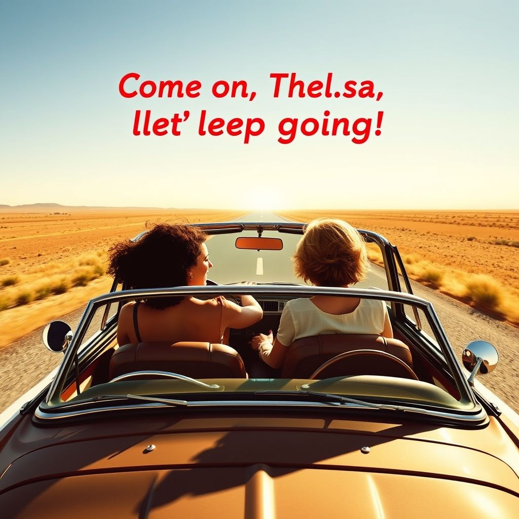 Aprenda Inglês com "Come on, Thelma, let's keep going!" de Thelma & Louise