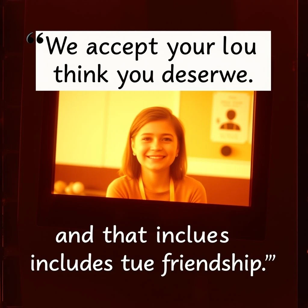 Explora inglés We accept the love we think we deserve and true friendship