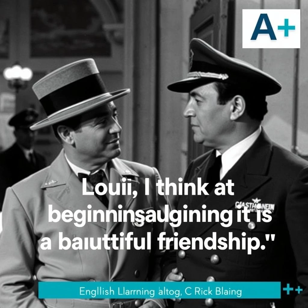 Phân tích tiếng Anh từ câu 'Louis, I think this is the beginning of a beautiful friendship between us.'