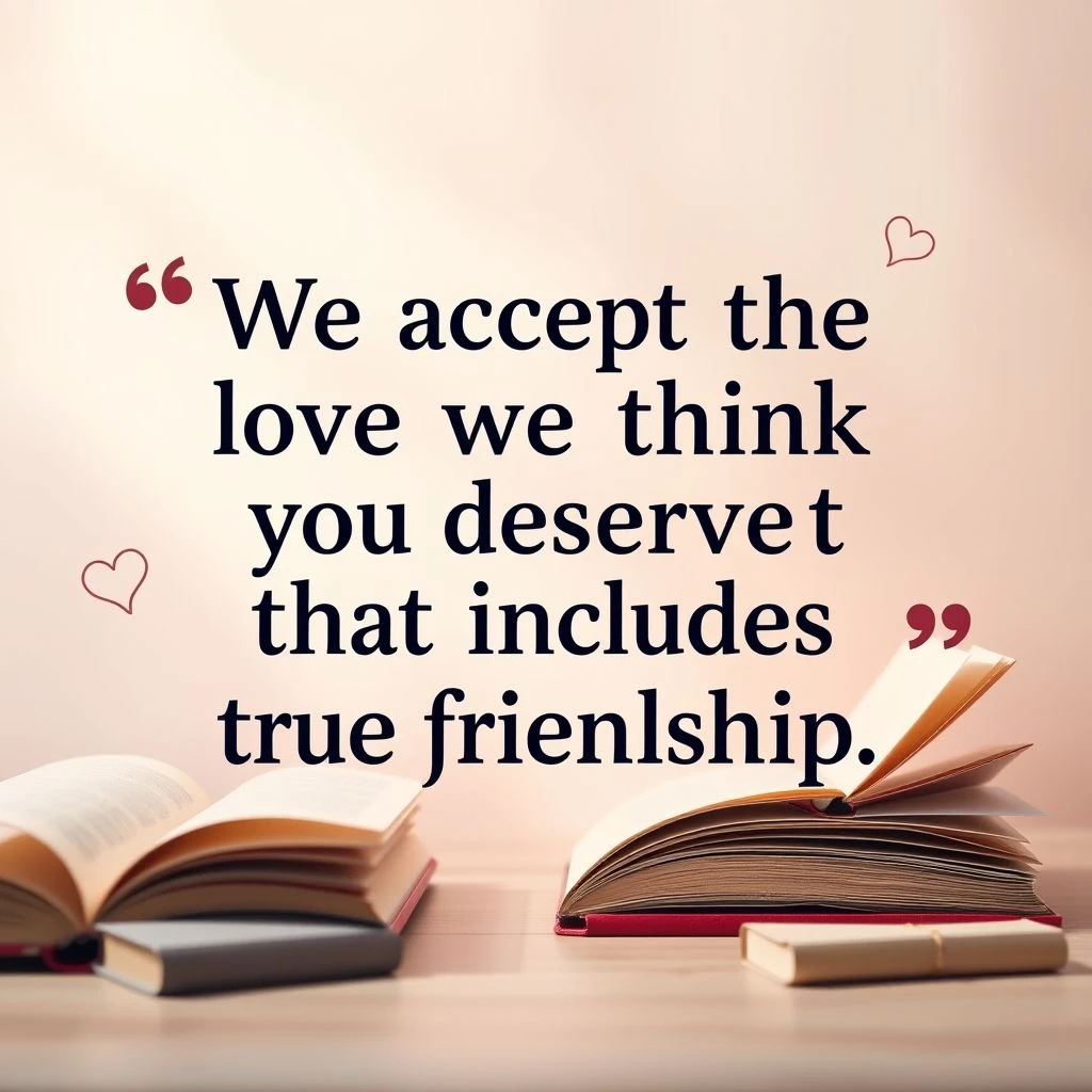 Học tiếng Anh We accept the love we think we deserve, and that includes true friendship