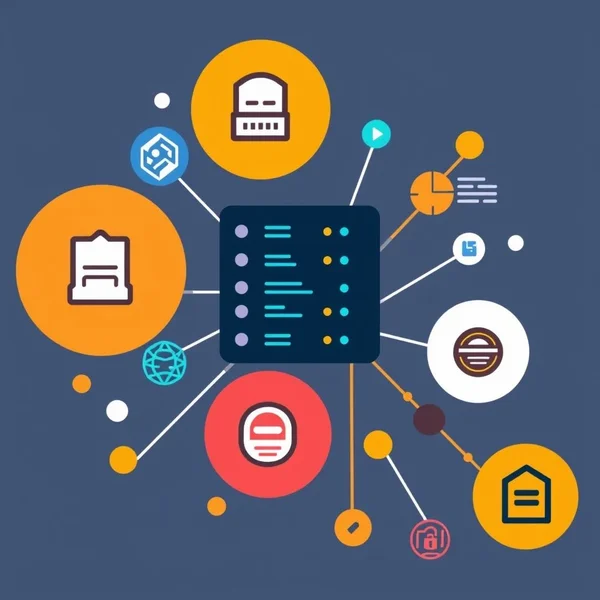 Image: A visual representation of backend development concepts like servers and databases