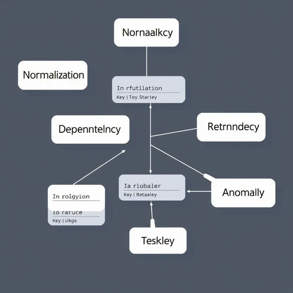 Image: A computer screen showing database schemas, symbolizing English for Database Professionals